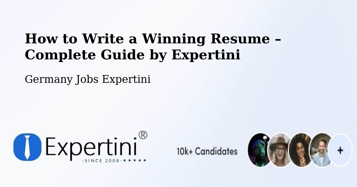Resume Writing Guide for Job Seekers – Lemwerder - Lemwerder, Germany Jobs Expertini